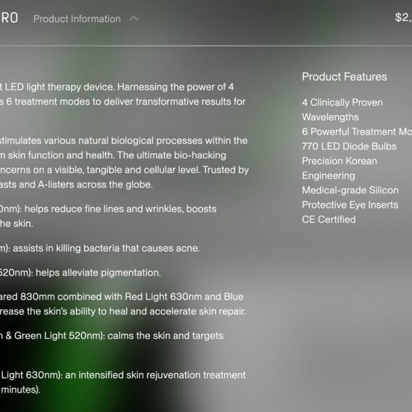 DEESSE PRO LED PHOTOTHERAPY MASK like new! Professional at home mask, celeb fave - Picture 7 of 8